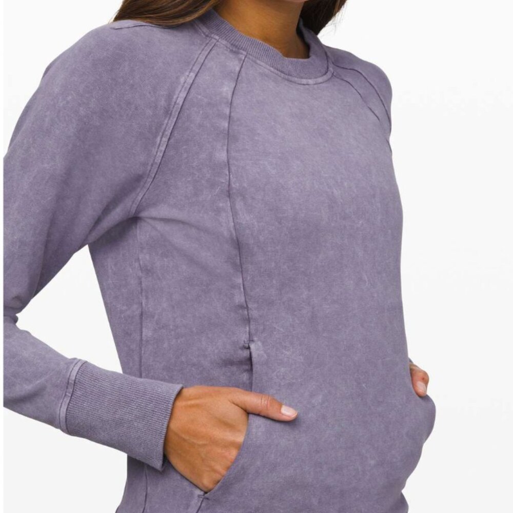 Lululemon Scuba Crew *Wash Washed Purple Quartz size 8
